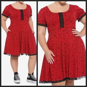 Hot Topic Red Alchemy Print Dress 3X NWT OBO